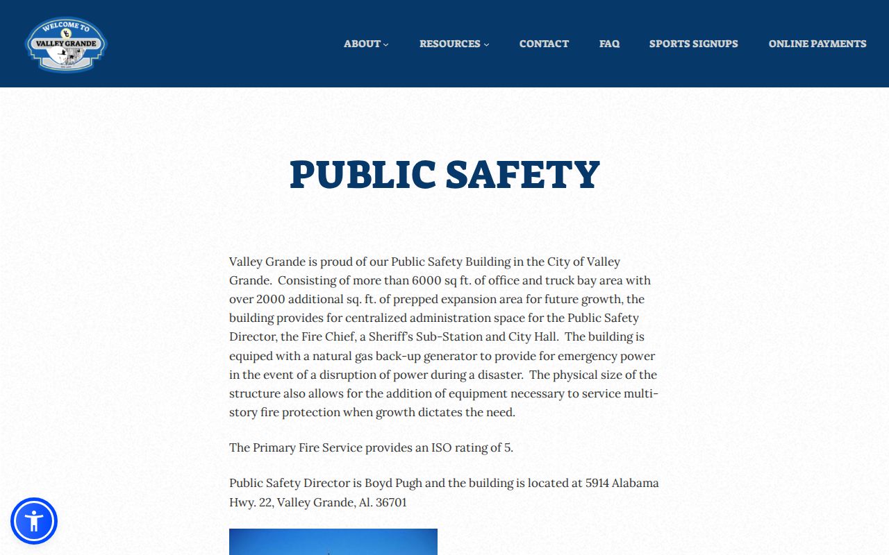 Valley Grande Public Safety sheriff coverage and arrest-record source